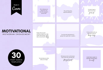 Ladystrategist 30 Motivational Instagram Post Canva Templates instagram canva templates social media templates etsy free canva templates