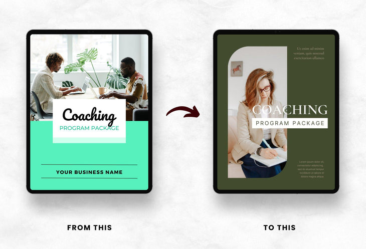 Ladystrategist 30-Page Coaching Program Package Canva Template Chartreuse Style instagram canva templates social media templates etsy free canva templates