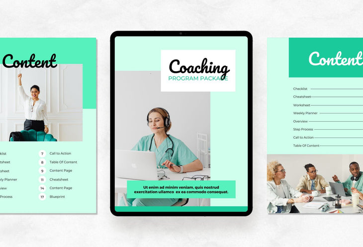 Ladystrategist 30-Page Coaching Program Package Canva Template Chartreuse Style instagram canva templates social media templates etsy free canva templates