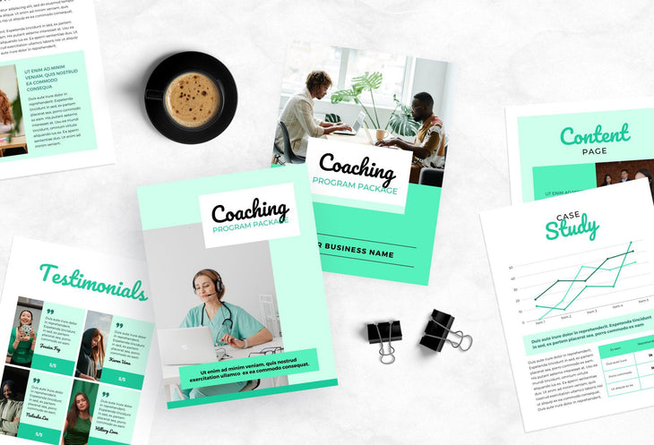 Ladystrategist 30-Page Coaching Program Package Canva Template Chartreuse Style instagram canva templates social media templates etsy free canva templates