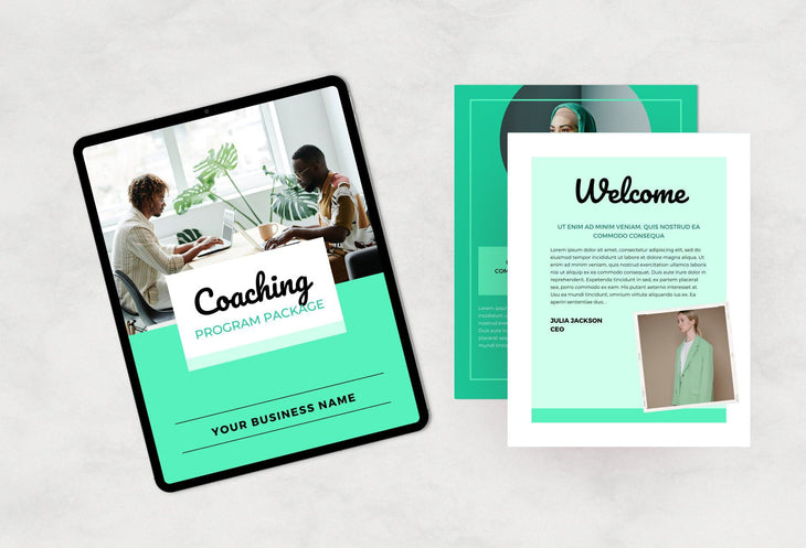 Ladystrategist 30-Page Coaching Program Package Canva Template Chartreuse Style instagram canva templates social media templates etsy free canva templates