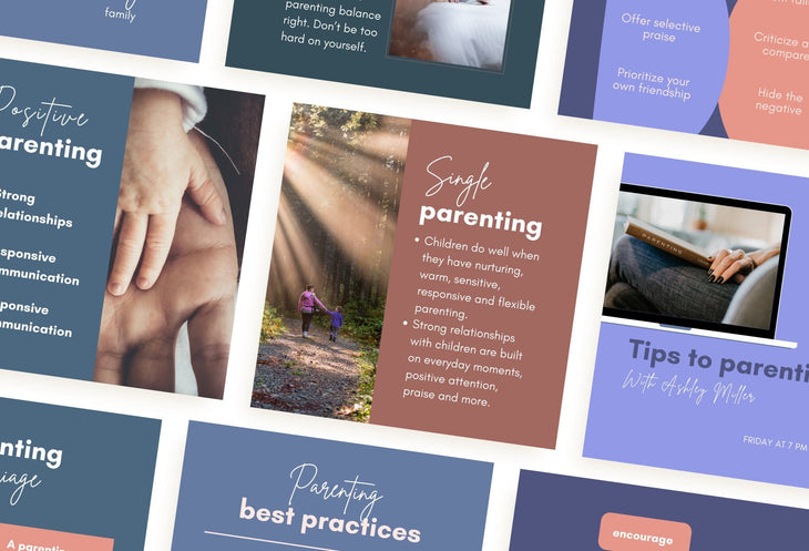 Ladystrategist 30 Parenting Instagram Post Canva Templates instagram canva templates social media templates etsy free canva templates