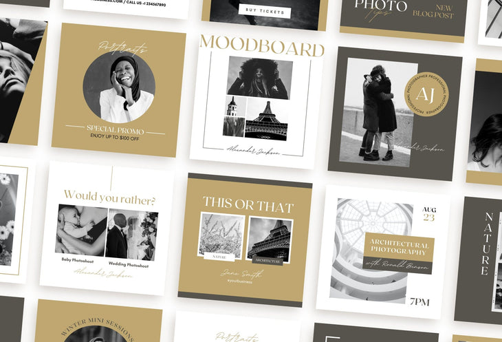 Ladystrategist 30 Photographers Instagram Post Canva Templates V2 instagram canva templates social media templates etsy free canva templates