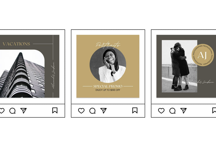 Ladystrategist 30 Photographers Instagram Post Canva Templates V2 instagram canva templates social media templates etsy free canva templates