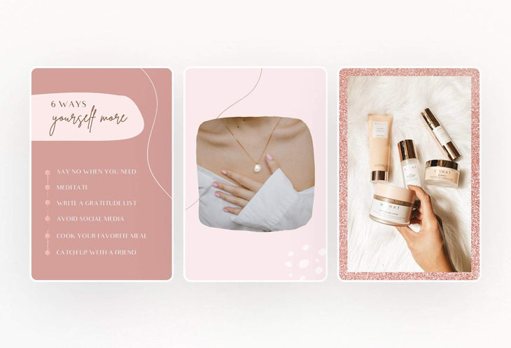 Ladystrategist 30+ Pinterest Engagement Pins - Editable Canva Templates Rose Gold instagram canva templates social media templates etsy free canva templates