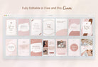 Ladystrategist 30+ Pinterest Engagement Pins - Editable Canva Templates Rose Gold instagram canva templates social media templates etsy free canva templates