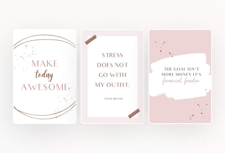 Ladystrategist 30+ Pinterest Engagement Pins - Editable Canva Templates Rose Gold instagram canva templates social media templates etsy free canva templates