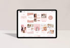 Ladystrategist 30+ Pinterest Engagement Pins - Editable Canva Templates Rose Gold instagram canva templates social media templates etsy free canva templates