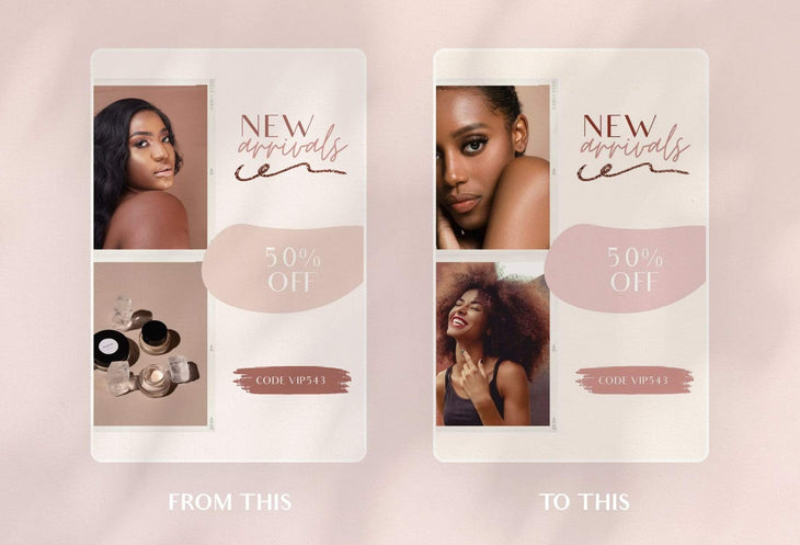 Ladystrategist 30+ Pinterest Engagement Pins - Editable Canva Templates Rose Gold instagram canva templates social media templates etsy free canva templates