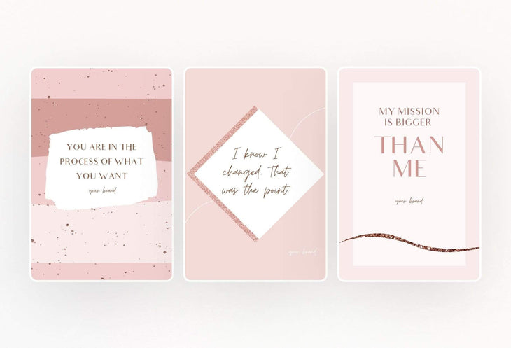 Ladystrategist 30+ Pinterest Engagement Pins - Editable Canva Templates Rose Gold V2 instagram canva templates social media templates etsy free canva templates