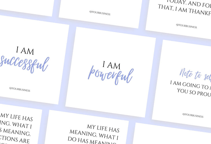 Ladystrategist 30 Positive Affirmations Instagram Post Canva Templates instagram canva templates social media templates etsy free canva templates