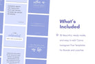 Ladystrategist 30 Positive Affirmations Instagram Post Canva Templates instagram canva templates social media templates etsy free canva templates