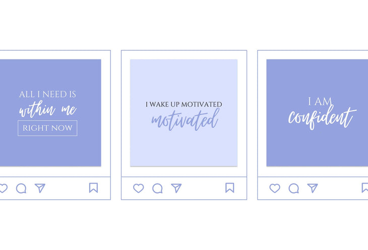Ladystrategist 30 Positive Affirmations Instagram Post Canva Templates instagram canva templates social media templates etsy free canva templates
