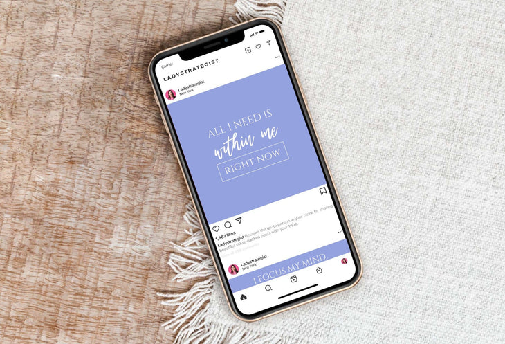 Ladystrategist 30 Positive Affirmations Instagram Post Canva Templates instagram canva templates social media templates etsy free canva templates