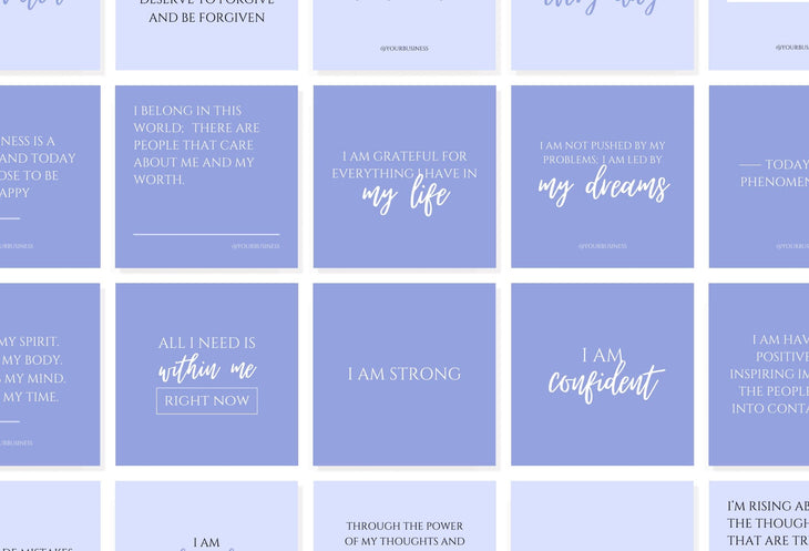 Ladystrategist 30 Positive Affirmations Instagram Post Canva Templates instagram canva templates social media templates etsy free canva templates