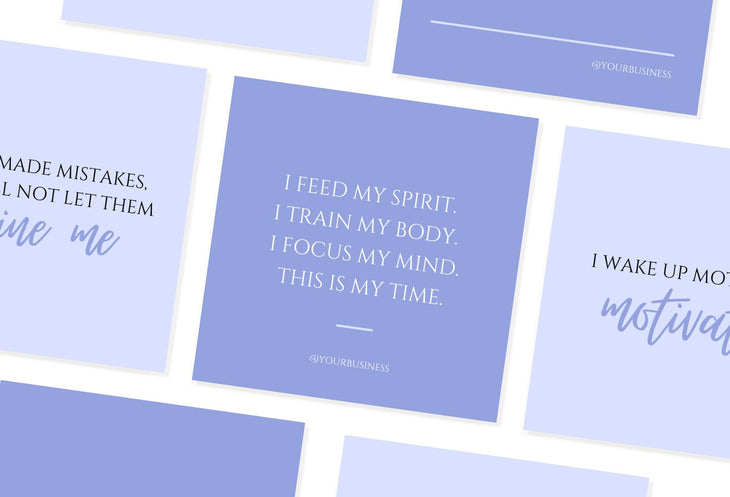 Ladystrategist 30 Positive Affirmations Instagram Post Canva Templates instagram canva templates social media templates etsy free canva templates