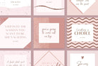 Ladystrategist 30 Quotes Rose Gold Instagram Engagement Booster Post Canva Templates instagram canva templates social media templates etsy free canva templates