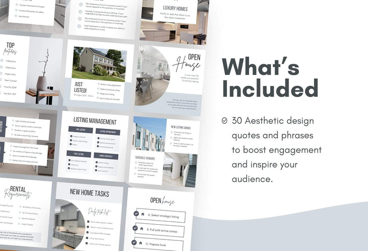 Ladystrategist 30 Real Estate Checklists - Instagram Post Canva Templates instagram canva templates social media templates etsy free canva templates