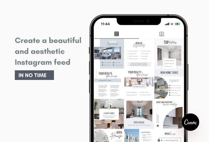 Ladystrategist 30 Real Estate Checklists - Instagram Post Canva Templates instagram canva templates social media templates etsy free canva templates