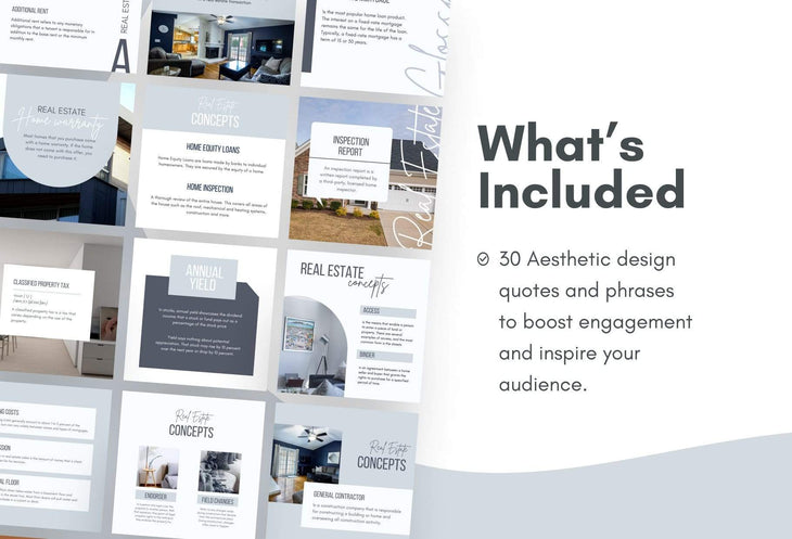 Ladystrategist 30 Real Estate Glossary and Concepts - Instagram Post Canva Templates instagram canva templates social media templates etsy free canva templates