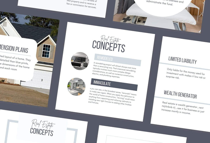 Ladystrategist 30 Real Estate Glossary and Concepts - Instagram Post Canva Templates instagram canva templates social media templates etsy free canva templates