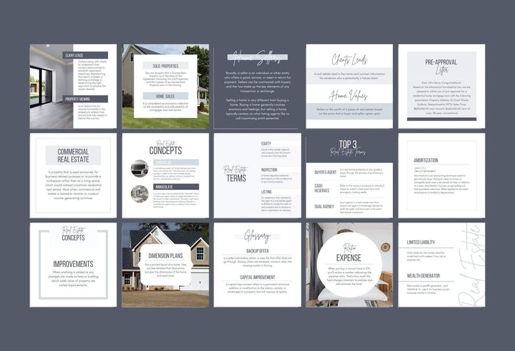 Ladystrategist 30 Real Estate Glossary and Concepts - Instagram Post Canva Templates instagram canva templates social media templates etsy free canva templates