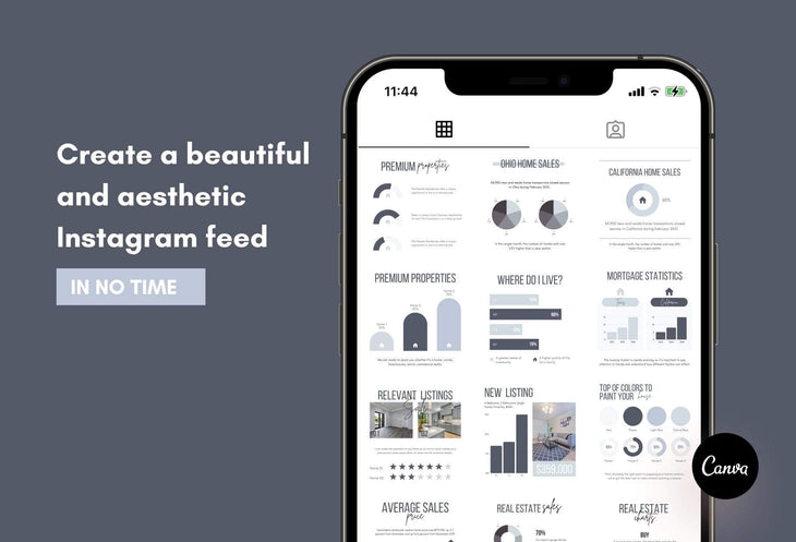 Ladystrategist 30 Real Estate Infographics - Instagram Post Canva Templates instagram canva templates social media templates etsy free canva templates