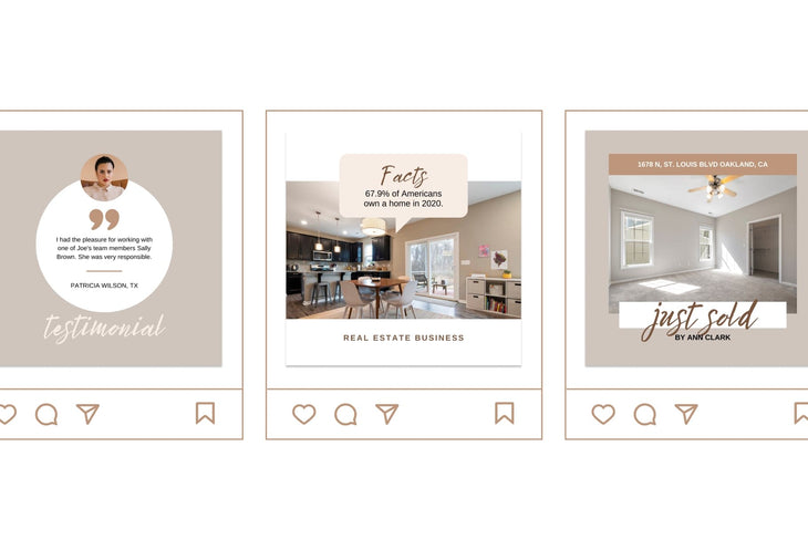 Ladystrategist 30 Real Estate Infographics Instagram Post Canva Templates V2 instagram canva templates social media templates etsy free canva templates