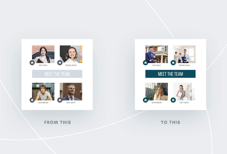 Ladystrategist 30 Real Estate Meet the Team - Instagram Post Canva Templates instagram canva templates social media templates etsy free canva templates