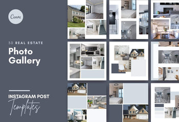 Ladystrategist 30 Real Estate Photo Gallery - Instagram Post Canva Templates instagram canva templates social media templates etsy free canva templates
