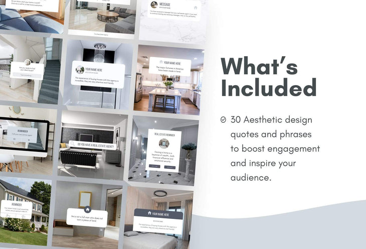 Ladystrategist 30 Real Estate Reminders and Notifications - Instagram Post Canva Templates instagram canva templates social media templates etsy free canva templates