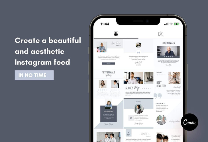 Ladystrategist 30 Real Estate Testimonials - Instagram Post Canva Templates instagram canva templates social media templates etsy free canva templates