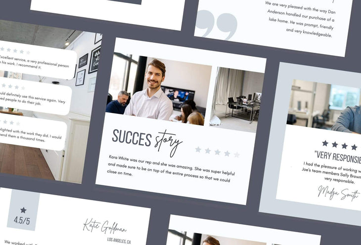 Ladystrategist 30 Real Estate Testimonials - Instagram Post Canva Templates instagram canva templates social media templates etsy free canva templates