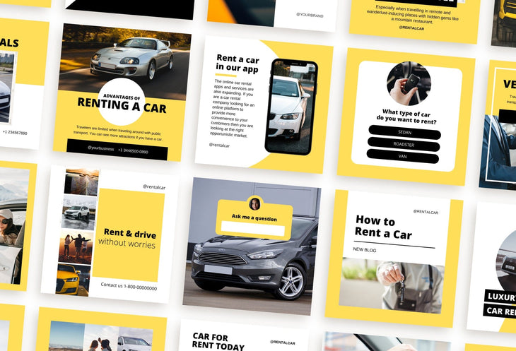 Ladystrategist 30 Rentals Instagram Post Canva Templates instagram canva templates social media templates etsy free canva templates
