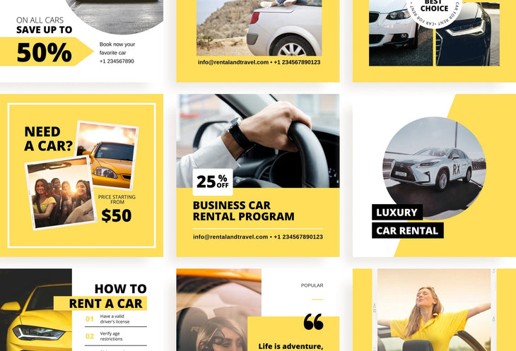Ladystrategist 30 Rentals Instagram Post Canva Templates instagram canva templates social media templates etsy free canva templates
