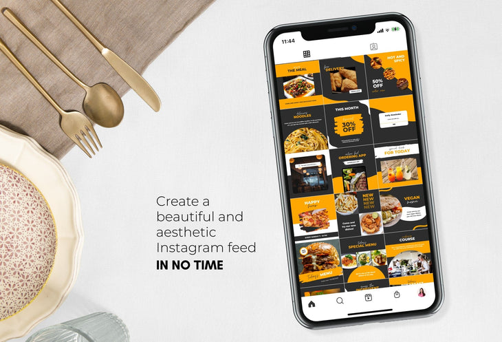 Ladystrategist 30 Restaurant Instagram Post Canva Templates instagram canva templates social media templates etsy free canva templates