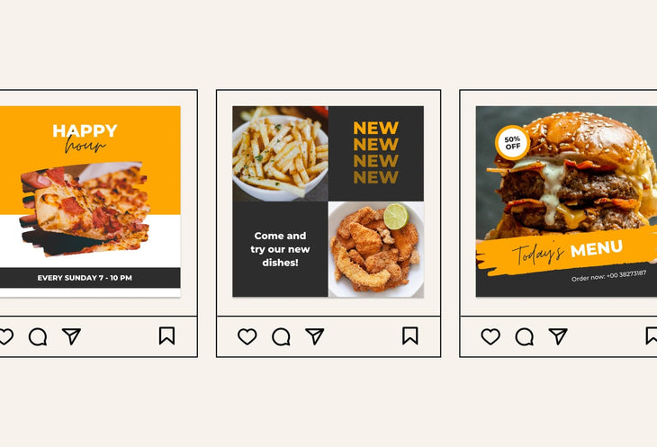 Ladystrategist 30 Restaurant Instagram Post Canva Templates instagram canva templates social media templates etsy free canva templates