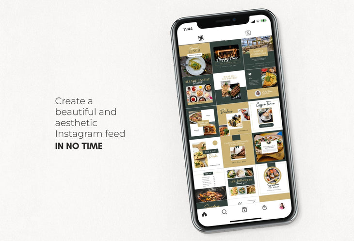 Ladystrategist 30 Restaurant Instagram Post Canva Templates V2 instagram canva templates social media templates etsy free canva templates