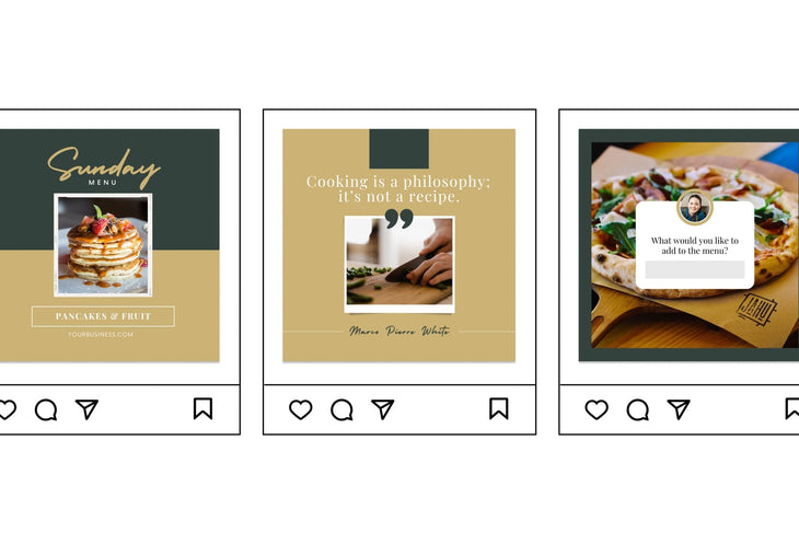 Ladystrategist 30 Restaurant Instagram Post Canva Templates V2 instagram canva templates social media templates etsy free canva templates