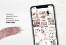 Ladystrategist 30 Rose Gold Bold Instagram Post Canva Templates instagram canva templates social media templates etsy free canva templates