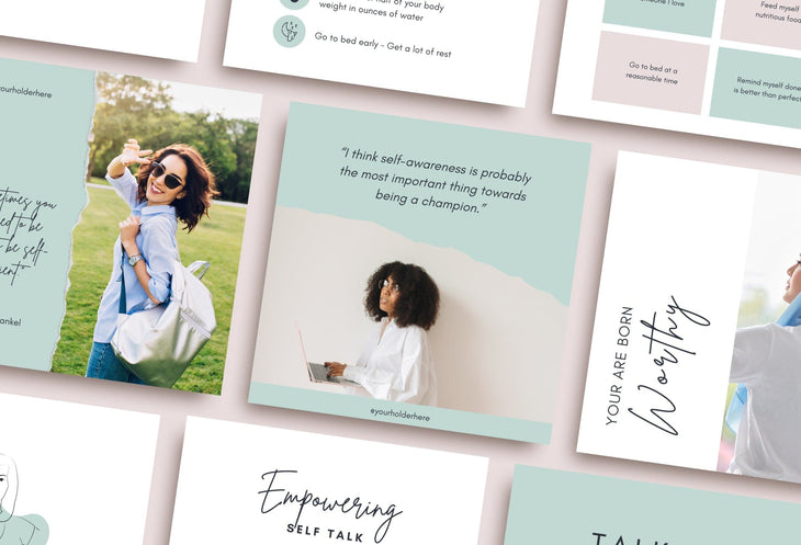 Ladystrategist 30 Self Care Instagram Post Canva Templates instagram canva templates social media templates etsy free canva templates