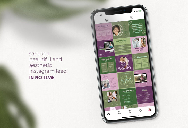 Ladystrategist 30 Self Care Instagram Post Canva Templates V2 instagram canva templates social media templates etsy free canva templates