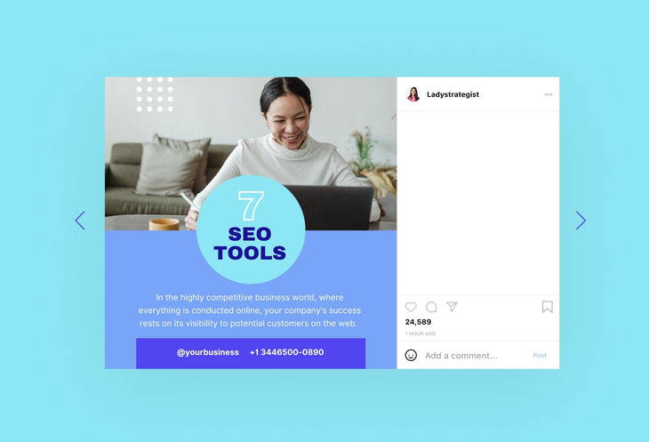 Ladystrategist 30 SEO Instagram Post Canva Templates instagram canva templates social media templates etsy free canva templates