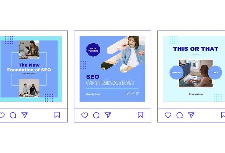 Ladystrategist 30 SEO Instagram Post Canva Templates instagram canva templates social media templates etsy free canva templates
