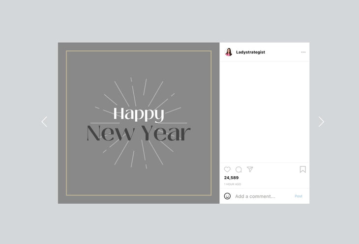 Ladystrategist 30 Silver New Year Instagram Post Canva Templates instagram canva templates social media templates etsy free canva templates
