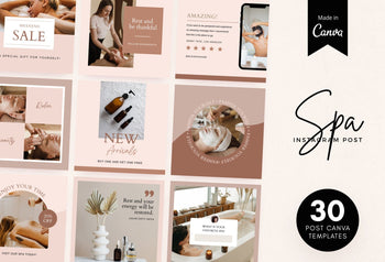 Ladystrategist 30 Spa Instagram Post Canva Templates instagram canva templates social media templates etsy free canva templates