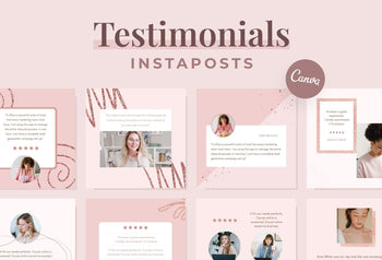 Ladystrategist 30 Testimonials Rose Gold Instagram Engagement Booster Post Canva Templates instagram canva templates social media templates etsy free canva templates