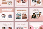 Ladystrategist 30 This or That Would you rather  Rose Gold Instagram Engagement Booster Post Canva Templates instagram canva templates social media templates etsy free canva templates