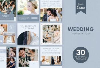 Ladystrategist 30 Wedding Instagram Post Canva Templates instagram canva templates social media templates etsy free canva templates