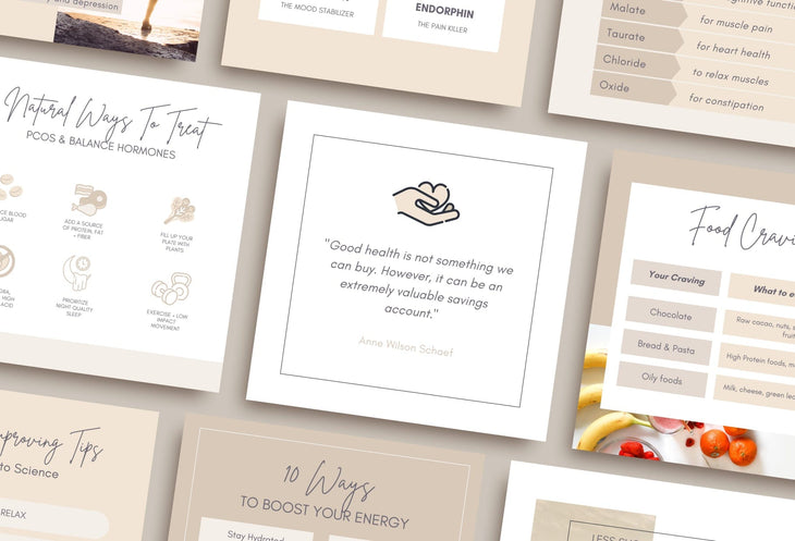 Ladystrategist 30 Wellness Instagram Post Canva Templates instagram canva templates social media templates etsy free canva templates